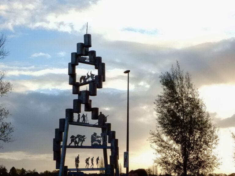 detail van het kunstwerk DNA van de Polder, copyright Stad Antwerpen district Berendrecht - Zandvliet - Lillo